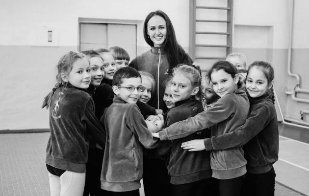 Евгения Панина с юными спортсменами